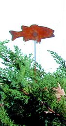 Fish - Rusted Garden Stake