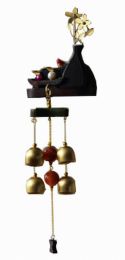Indoor/Outdoor Decor Bronze Wind Chimes Wind Bells with 6 Bells, Style C