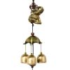 Chinese style Good Luck Wind Chimes Wind Bell 3 Copper Bells, A