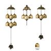 Chinese style Good Luck Wind Chimes Wind Bell 3 Copper Bells, A