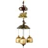 Chinese style Good Luck Wind Chimes Wind Bell 3 Copper Bells, C