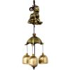 Chinese style Good Luck Wind Chimes Wind Bell 3 Copper Bells, D