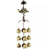 Chinese style Good Luck Wind Chimes Wind Bell 9 Copper Bells, R