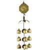 Chinese style Good Luck Wind Chimes Wind Bell 9 Copper Bells, S