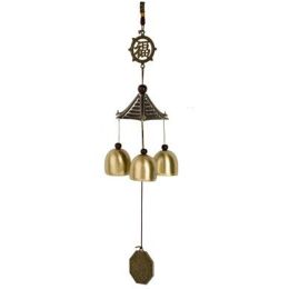 Chinese Style 3 Copper Bells Home Garden Decoration Wind Chimes Wind Bell, T