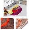 Semicircle Nonslip Indoor Doormat, Entrance Mat, Mushroom Pattern