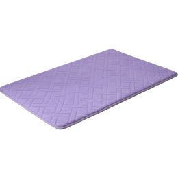 Absorbent Non-slip Door Mat Entry Mats Doormat Floor Carpet Rug, Rhombus, Purple