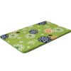 Absorbent Non-slip Door Mat Entry Mats Doormat Floor Carpet Rug, Flowers, Green