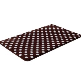 Absorbent Non-slip Door Mat Entry Mats Doormat Floor Carpet Rug, Dots, Coffee