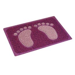 Cuet Feet PVC Nonslip Doormat Entrance Mat For Home Decor,Purple