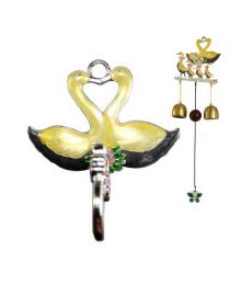 Indoor/Outdoor Decor Golden Swan Hook Bronze Wind chime/ Doorbell