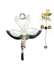 Indoor/Outdoor Decor Silver Swan Hook Bronze Wind chime/ Doorbell