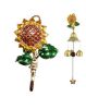 Indoor/Outdoor Decor Golden Sunflowers Hook Bronze Wind chime/ Doorbell