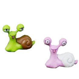 Set of 4 Creative Lovely Mini Cool Snail Figurines for Pot Plant 2CM
